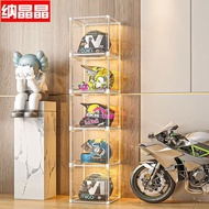 ST-🚤Helmet Storage Rack Motorcycle Hat Storage Cabinet Household Storage Box Helmet Clothes Hook Rack Floor Storage M2EG