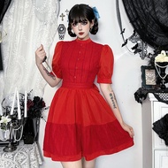 CF25207 Dark Series Pol Red Dress Halloween cos New Style Gothic Style Halloween Magical Girl Dress 