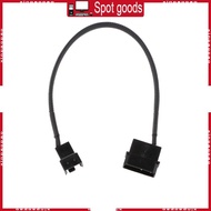 XI 27cm 10 63in Fan Power Adapter Cable 1 to 1 Ways 4-Pin Male to 3-Pin 4-Pin PWM Sleeved Fan Extens