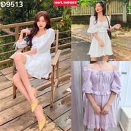 D9513 Eira Mid Sleeves Premium Embroidered Dress