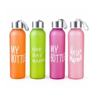 500ml glass bottle / Very cute glass bottle for drinking water / 500ml glass water bottle