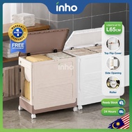 INHO L50-65cm Multipurpose Storage Box Foldable Storage Cabinet Top Flip Storage Organizer