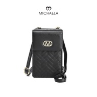 MICHAELA Elongated Cellphone Sling Bag 7 Card Slots Heart Quilted for Shopping Dating HB5509007 LX
