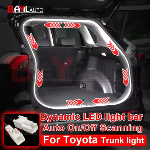 Dynamic LED Ambient Light Strip 2m/4m for Toyota C-HR RAV4 Corolla Cross Prius BZ4X After Trunk Lamp