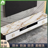 Table mat plastic sheet clear table top film PVC printed tablecloth waterproof oilproof anti-scald marble pattern coffee table TV cabinet rectangular soft glass plastic mat