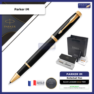 Parker IM Rollerball Pen - Black Gold Trim (with Black - Medium (M) Refill) / {ORIGINAL} / [KSGILLS Pen Gifts Malaysia]