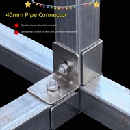 NAILSDECOR Square Tube Connector, solderless galvanizing Pipe Fixed Joint, Rack 40*40mm carbon steel