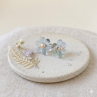 串珠編織耳環 捷克水晶小雛菊