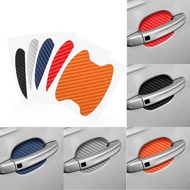 4x 3D Carbon Fiber Car Door Sticker Scratches Resistant Cover Film Protection Automatic Handle Style Exterior Style Accessories
