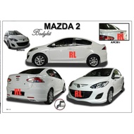 Mazda 2 sedan hatchback 2009 2010 2011 2011 2012 RL front side rear skirt lip boot trunk spoiler bod
