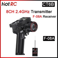 HOTRC CT-6B 8CH One-Hand Operation Remote Control 2.4Ghz RC Transmitter With F-08A 8 Channel PWM Rec