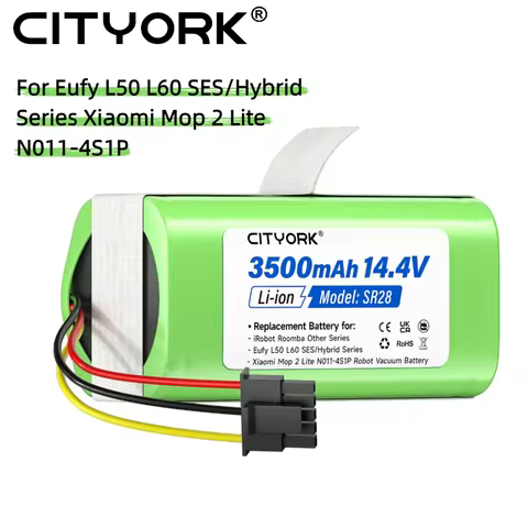 14.4V 3500mAh Robot Vacuum Battery For Eufy L50 L60 SES/Hybrid Series Xiaomi Mop 2 Lite N011-4S1P Li