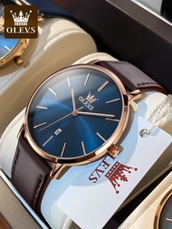 OLEVS | นาฬิกาผู้ชายบางและกันน้ำ