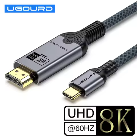 UGOURD USB C to HDMI2.0 Cable Type C to HDMI 4K60HZ Adapter Thunderbolt 3 4 to HDTV 2.0 Converter Ca