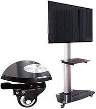 TV stands Pedestal Bracket Mobile TV Display Stand For 30/49/55/65/70/75/80 Inch Led Lcd Flat Panel Screen | Black Rolling Floor Stand With Wheels And 2 Shelf,Load 58Kg beautiful scenery