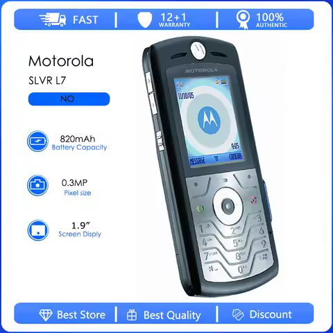 Refurbished Motorola SLVR L7 Original L7 Detachable Battery 820mAh Cell Phone Wholesale Free shippin