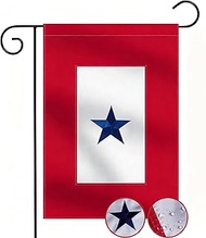 Heavy Duty Military Service Garden Flag 12"×18'', Embroidered One Blue Star 210D Oxford Nylon, Army 