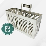 [Inox304] Ống đựng đũa muỗng thìa... 3 ngăn chất liêu inox 304 cao cấp