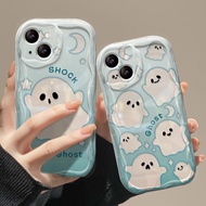 Samsung A05 M07 4G M17 5G S23 Ultra S24+ A16 A25 A14 A305 A13 M40S A31 F05 Case Cute Ghost Shape Sho