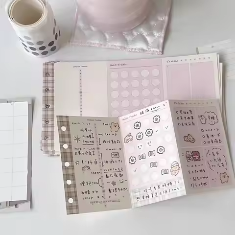10Sheets M5/A8 5Hole Loose Leaf Notebook Refill Inner Page Inside Paper Inner Refill Binder Paper Pa