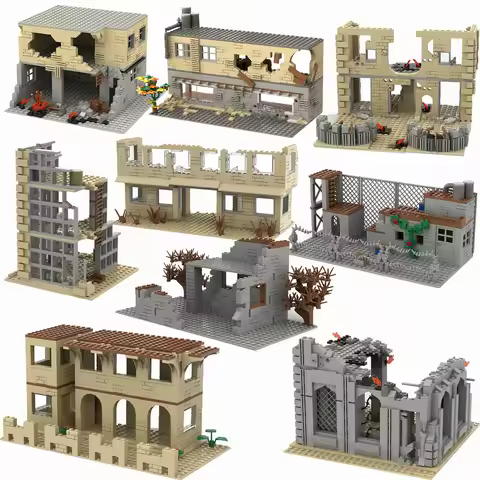WW2 Military Building Blocks Battlefield Blockhouse Accessories Model Sentry Tower Command Post Bunk