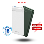 VIVAN Powerbank 10000mAh 2 Input 2 Output Power Bank Fast Charging PD QC3.0 Garansi 18 Bulan VPB-M10