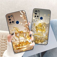 Realme C17 / 7i case with yellow horse print Clover case