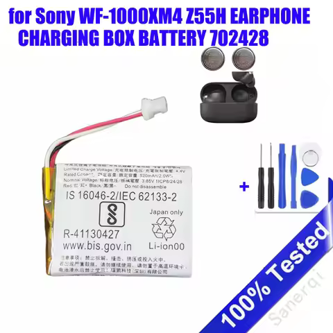 Full Capacity 702428 For ZeniPower Z55H 75mAh For SONY 1000XM4 XM4 WF-1000XM4 Earbuds Headset Blueto