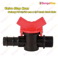 PE Hose Valve 13 x 16 mm to 3/4 Male Drat (1/2 Inch Trillion Milliard Hose) Stop Faucet Water Faucet