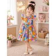 5&7years dress kids girl baby girl gaun budak perempuan