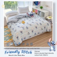 KATUN Bedcover + anti-slip cotton beverly bedsheet full motif FRIENDLY STITCH
