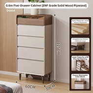 ZUNTONGGE | Storage Cabinet 30cm Deep Solid Wood 6-Drawer Cabinet with Feet