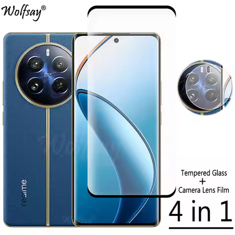 Full Cover Tempered Glass For Realme 12 Pro Screen Protector Realme 12 Pro Plus Camera Glass For Rea