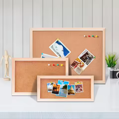 Vintage Pine Wood Frame Cork Board Bulletin Message Board Photo Display Boards 3 Sizes For Chosen