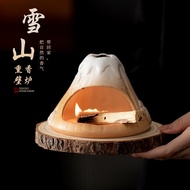 Snow Mountain Incense Burner - Ceramic Aromatherapy Stove for Home, Tea Ceremony Decoration