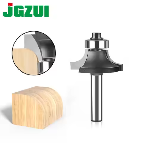 1/4&6mm Shank Corner Round Over Router Bit with Bearing Milling Cutter for Wood Woodwork Tungsten Ca