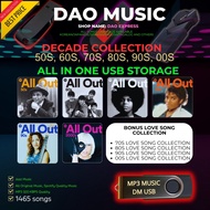Old Music Collection 50s–2000s USB Flash Drive | 1465 Songs MP3 320kbps | Retro Hits Music | OTG