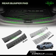 Toyota Corolla Cross Stainless Steel Rear Inner Bumper Pad Guard Trim Cover Chrome Bodykit Accessori