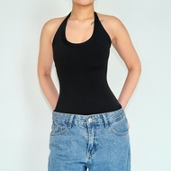 Mera Adelina Halter Backless Top in Casual Cotton Fabric Halter Top Sleeveless Top Backless Top