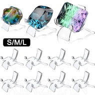 Mini Acrylic Easel Display Stands - Desk Organizers Phone Stand Card Holder - Mineral Agate Crystal 