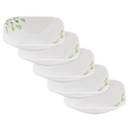 Corelle Plate Dish Width 16.5 × Depth 16.5 × Height 5 cm Unbreakable Lightweight Green Breeze Square