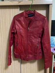 （特價）Emporio Armani 紅色皮衣 皮外套