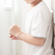 平安竹 寬版 純銀兒童手鍊 刻字訂製 寶寶手鍊