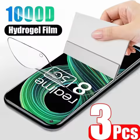 3PCS Full Cover Hydrogel Film For Realme 7 6 Pro 6 7 5G 7i 5 3 2 Screen Protector For Realme X2 Pro 