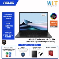 ASUS Zenbook 14 OLED UM3406H-AQD012WSM (AMD Ryzen 7-8840H/16GB RAM/512GB SSD/14''FHD OLED/Office/W11