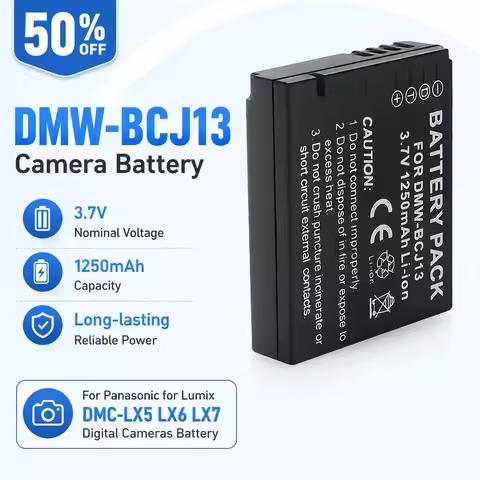 DMW-BCJ13 3.7V 1250mAh Li-ion Battery for Panasonic for Lumix DMC-LX5 LX6 LX7 Digital Cameras Batter
