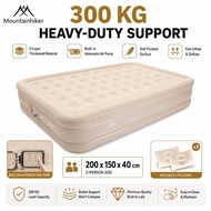 MOUNTAINHIKER single double airbed air mattress 5ft built in air pump, (built in battery) thickness 
