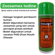 [375ml] Zoosamex Iodine Pet Spray Pembasmi Kuman Luka Ternakan dan Haiwan Peliharaan Spray Luka Lemb