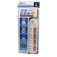 M 1 Open 4 Plug Mayka SP-404-9 Safety Extension Cord 15A 2.7M/9 Feet