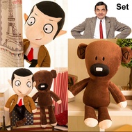 ตุ๊กตา มิสเตอร์บีน กับ เท็ดดี้แบร์ หมี ของสะสม 30cm Mr Bean Teddy Bear Plush Toys Movie Mr.Bean Cute